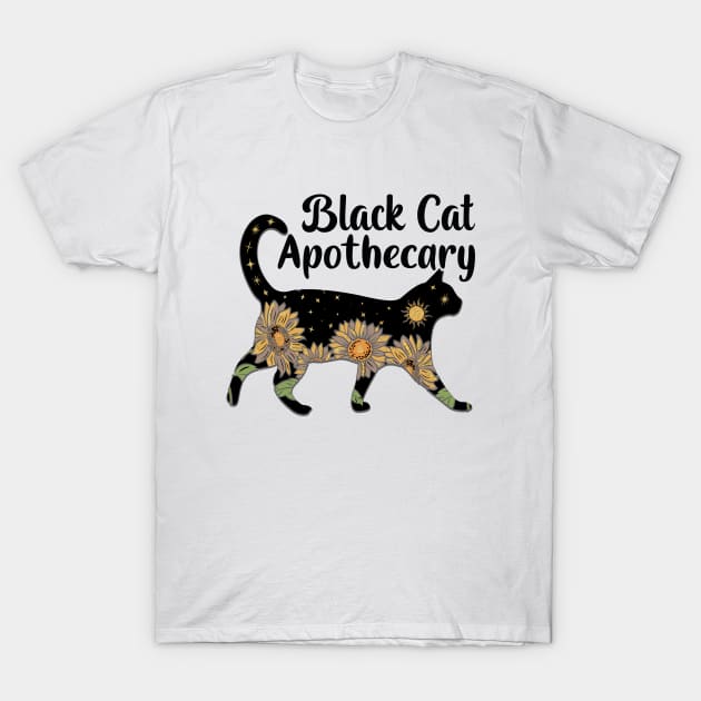 Black Cat Apothecary T-Shirt by reedae